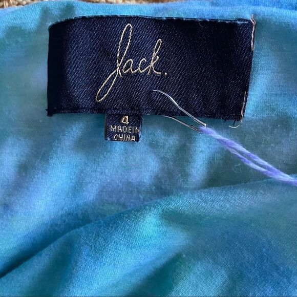 Jack. Tie Dyed Crochet Mini Dress Blue Green White Size 4 - Picture 10 of 14